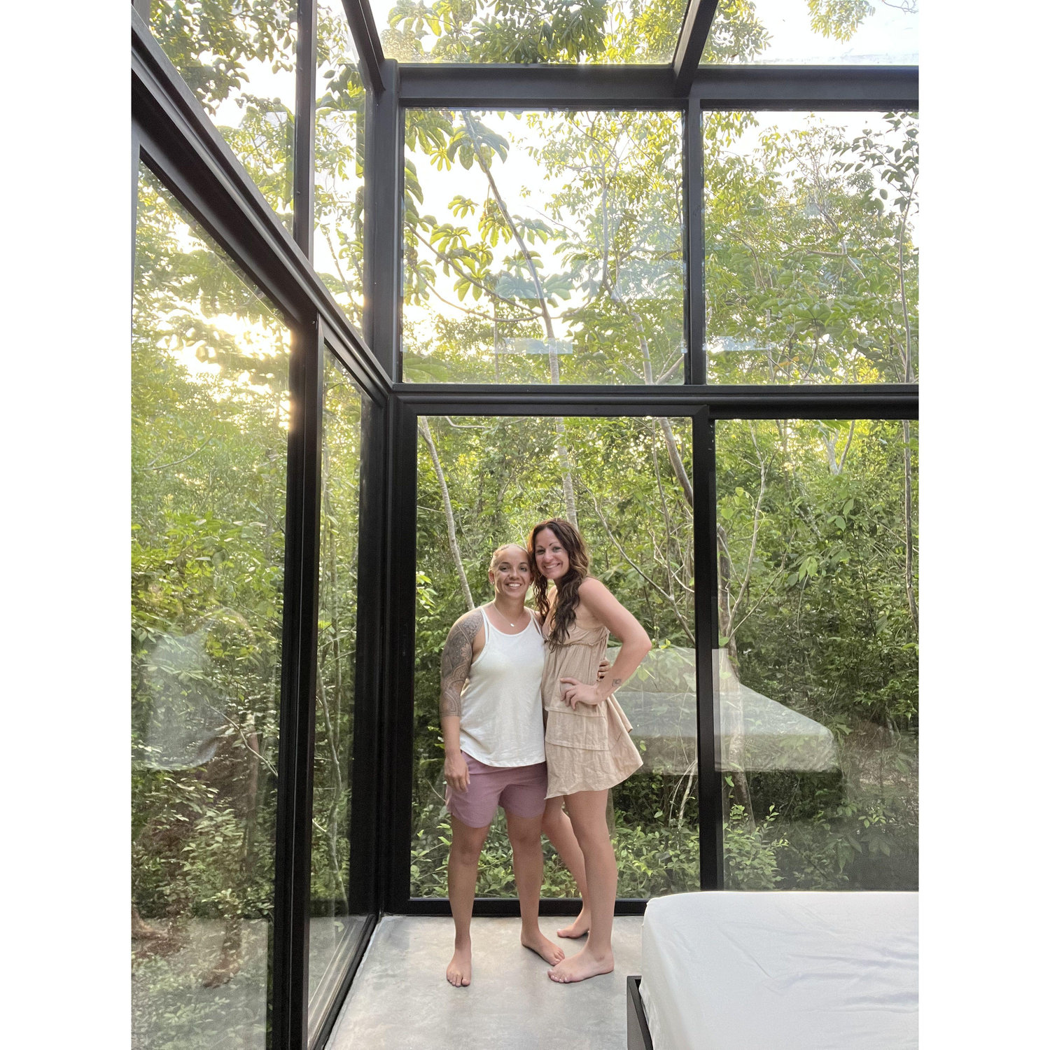One of Alex's great ideas, a glass house in the middle of nowhere in Mexico, we made it out alive.