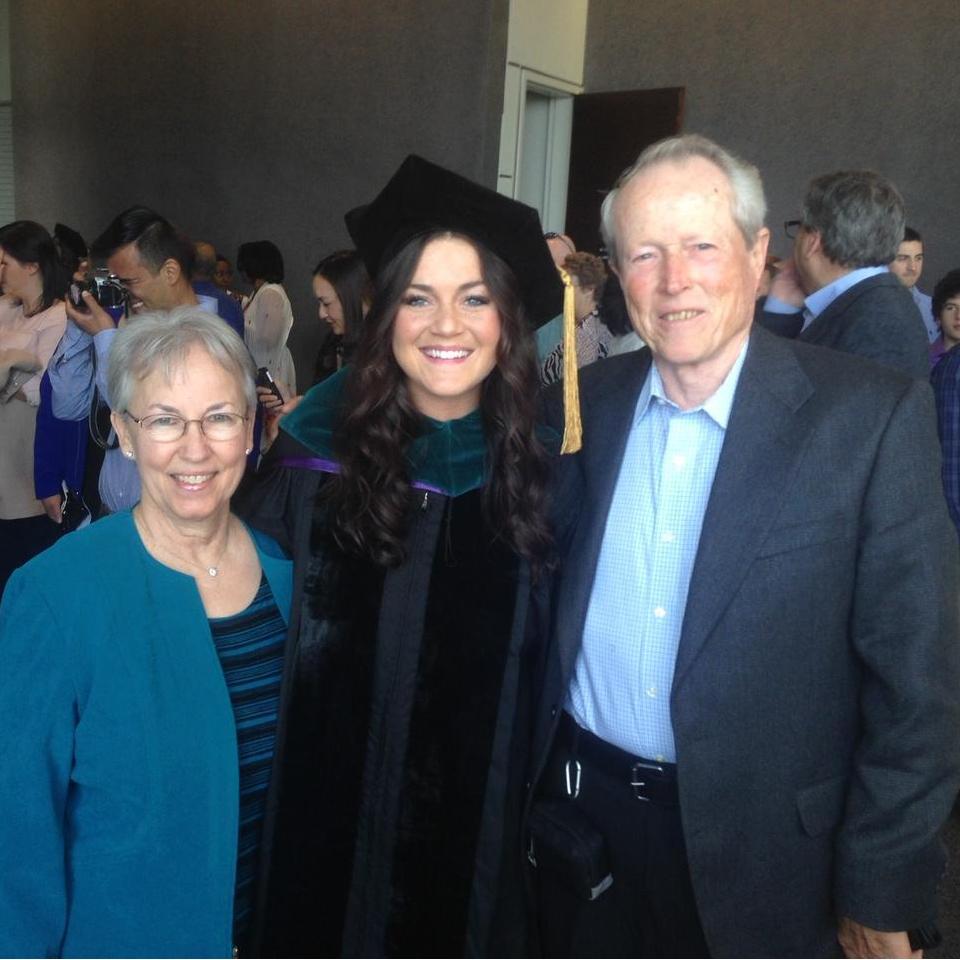 PT School graduation with Gram and Papaw