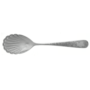 Old Maryland-Engv (Sterling, 1936, No Monos) Sugar Shell Spoon by Kirk Stieff