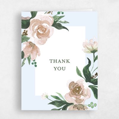 Light Sky, Blue Wedding Thank You - Brookstone Classic