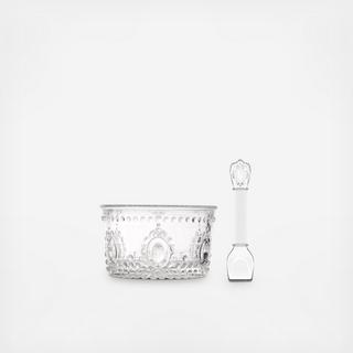 Baroque BPA Free Acrylic Gelato Bowl & Spoon, Set of 6