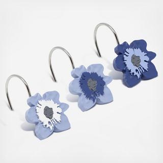 Charlotte Shower Hooks, Set of 12