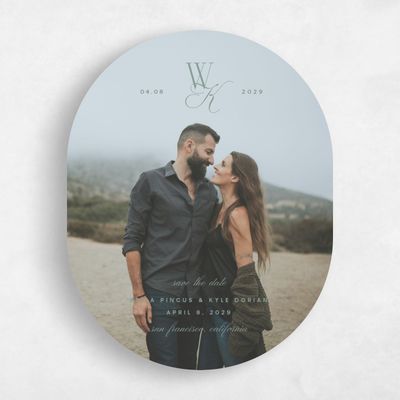Rich Sage, Green Wedding Save the Date - Lux Photo