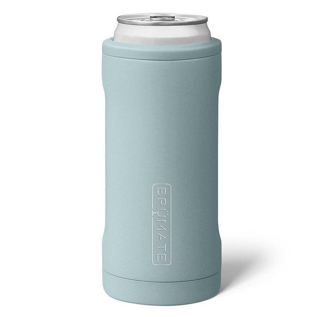BrüMate Hopsulator Slim Can Cooler Insulated for 12oz Slim Cans | Skinny Can Insulated Stainless Steel Drink Holder for Hard Seltzer, Beer, Soda, and Energy Drinks (Mist)