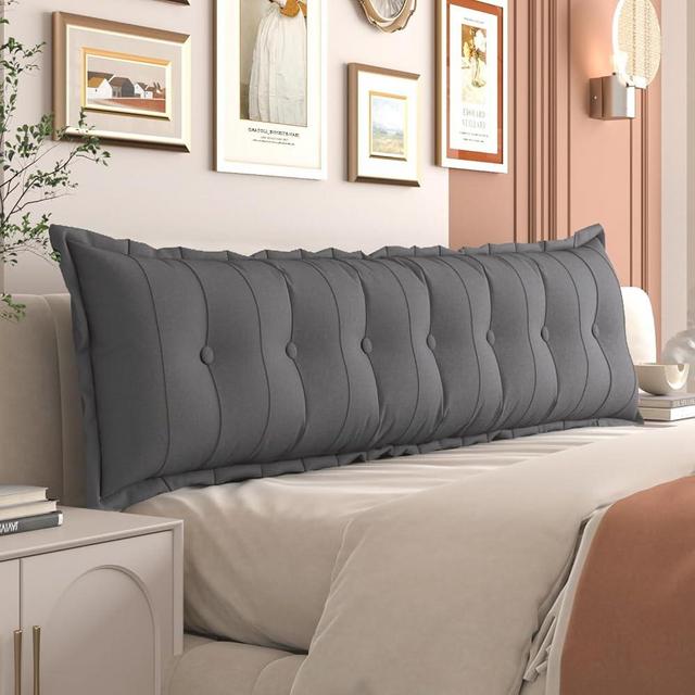 Daneey Large Headboard Pillow King Soft Daybed Pillows Bolster for Bed Back Pillow for Sitting in Bed Long Pillow for Bed Reading Pillow Adult Couch Sofa Backrest, Removable Cover