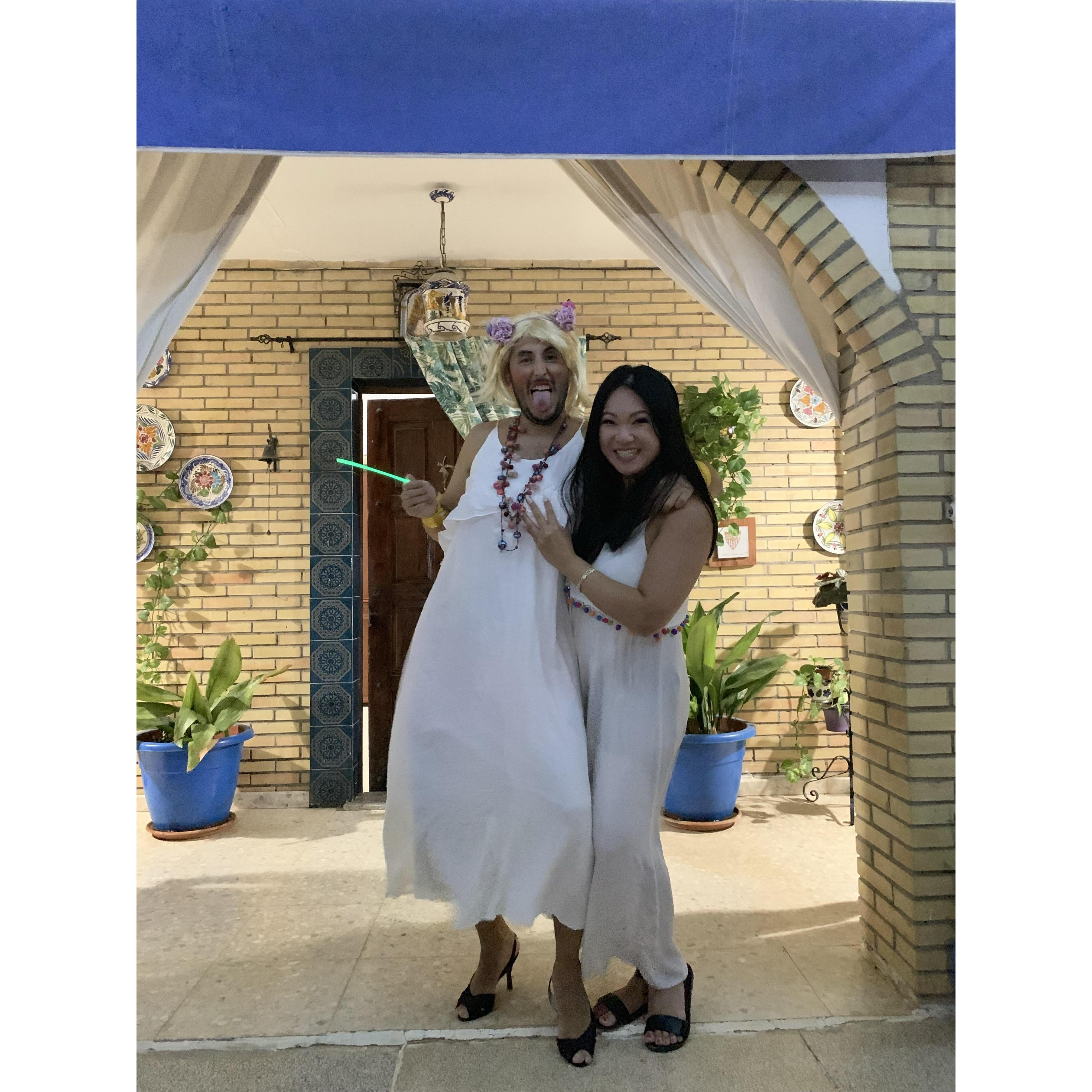During our epic engagement party!