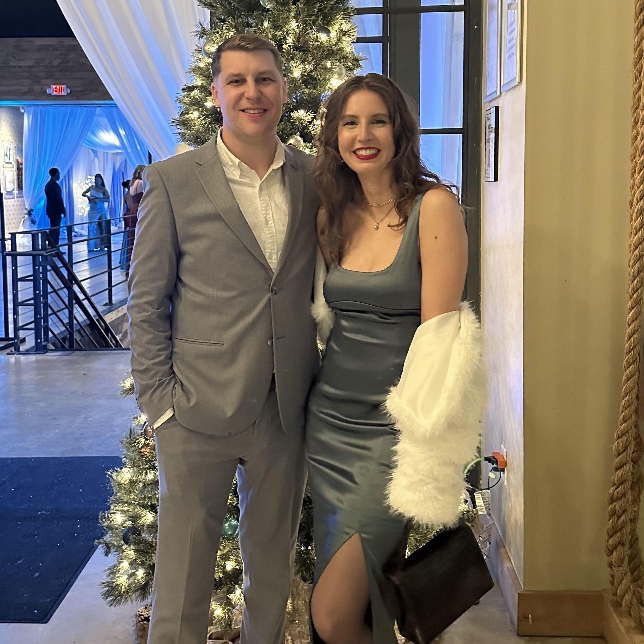 Our first Christmas party together last year