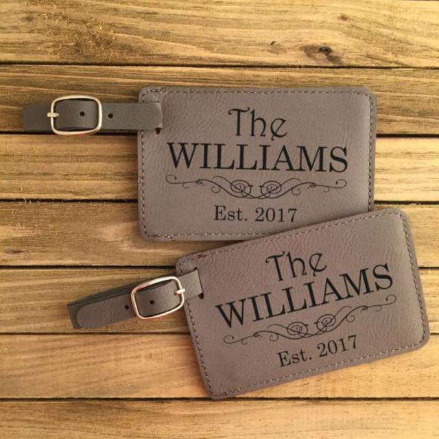 Personalized Luggage Tags - Set of 2 - Custom Luggage Tag - Wedding Gift - Customized - Travel Tags - His and Hers Luggage Tags