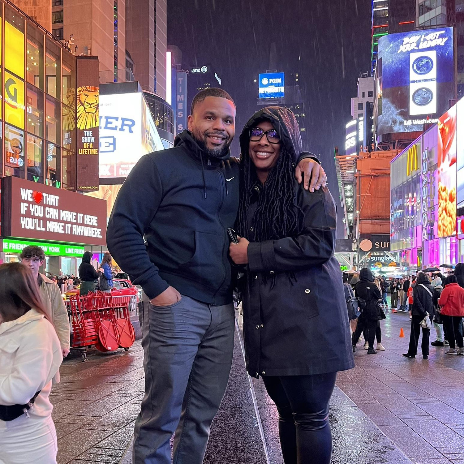Rainy nights in Times Square #NYC