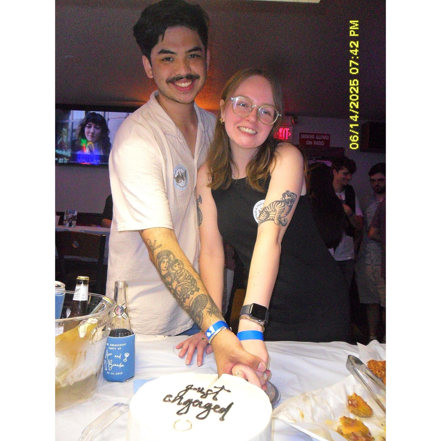 This is from our surprise engagement party!