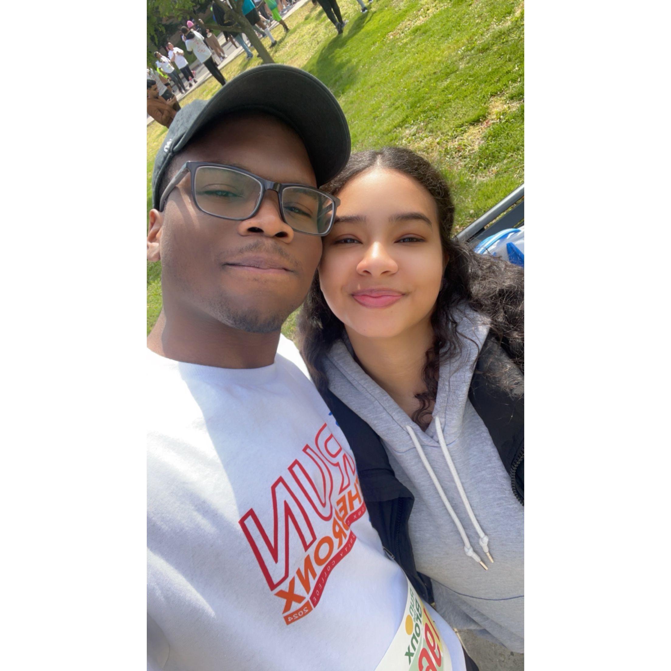 Onandi ran a marathon and Kaydee supervised :)