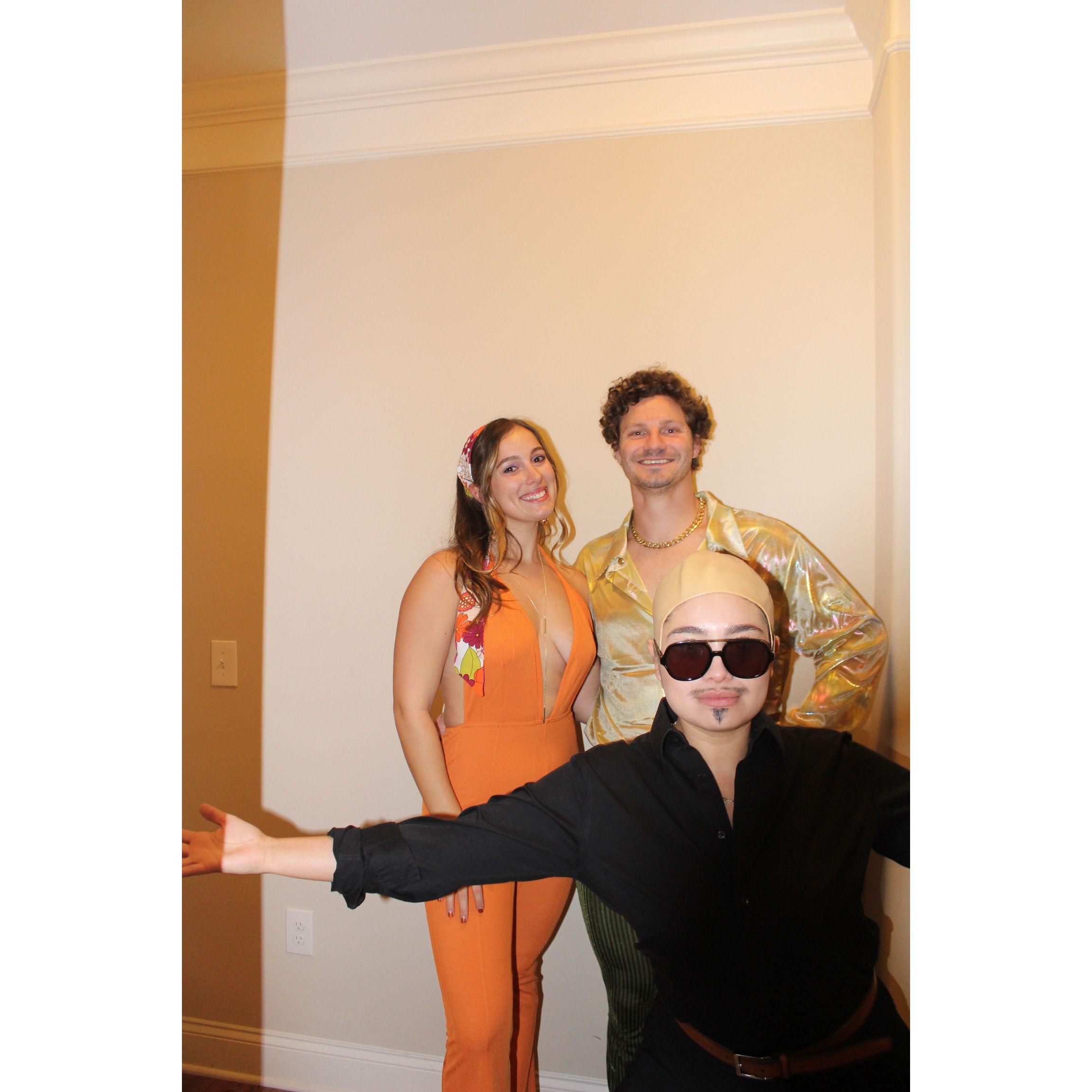 Our Christmas card photo one year, featuring Pitbull