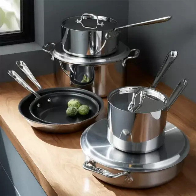 All-Clad ® d3 Stainless Steel Non-Stick 10-Piece Cookware Set