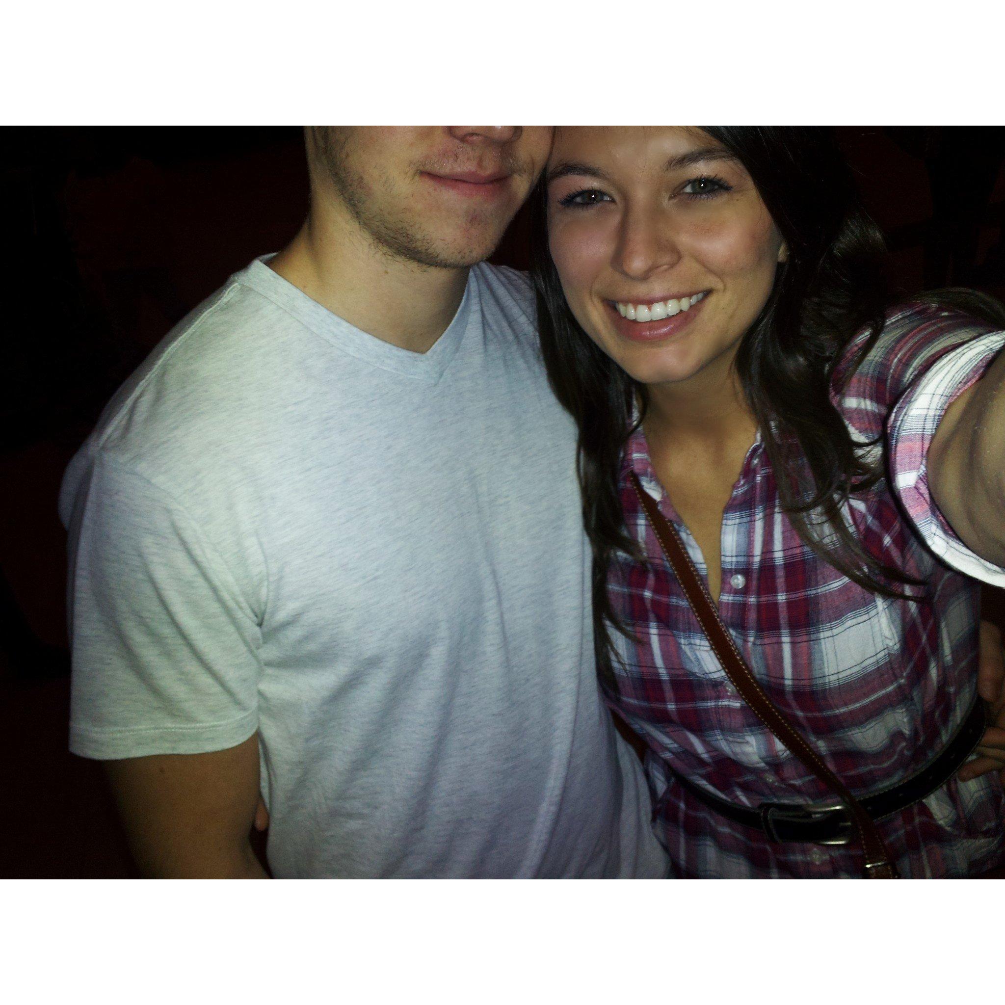 5 months in at a Lee Brice concert and I continued to cut Ryan's out by accident
December 2012