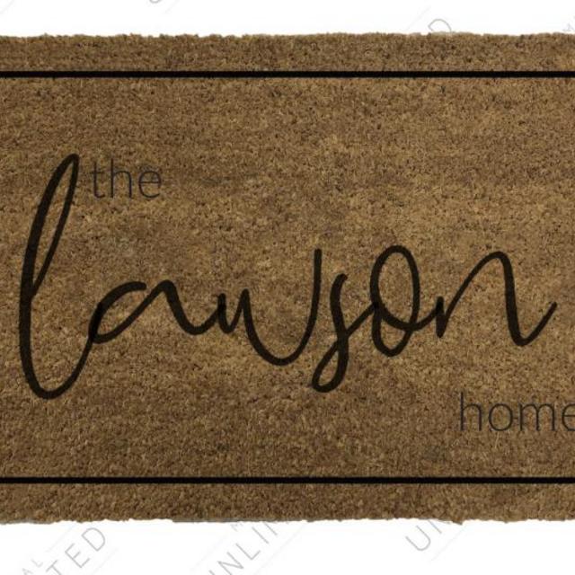 Family Name Bracket Doormat - Hill