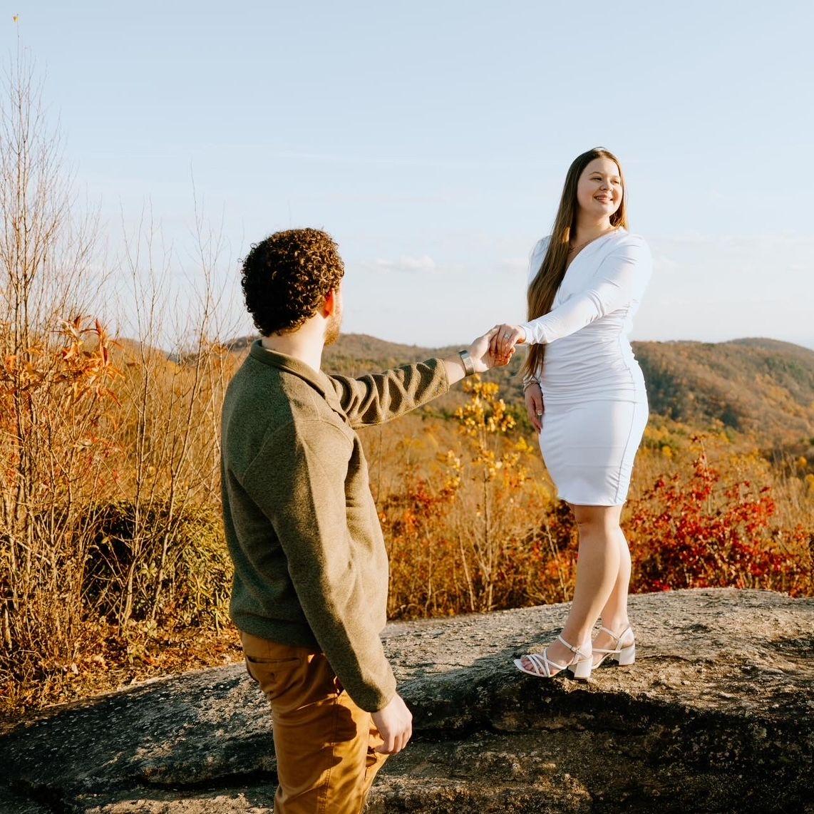 Our engagement pictures taken at Sassafras Mountain