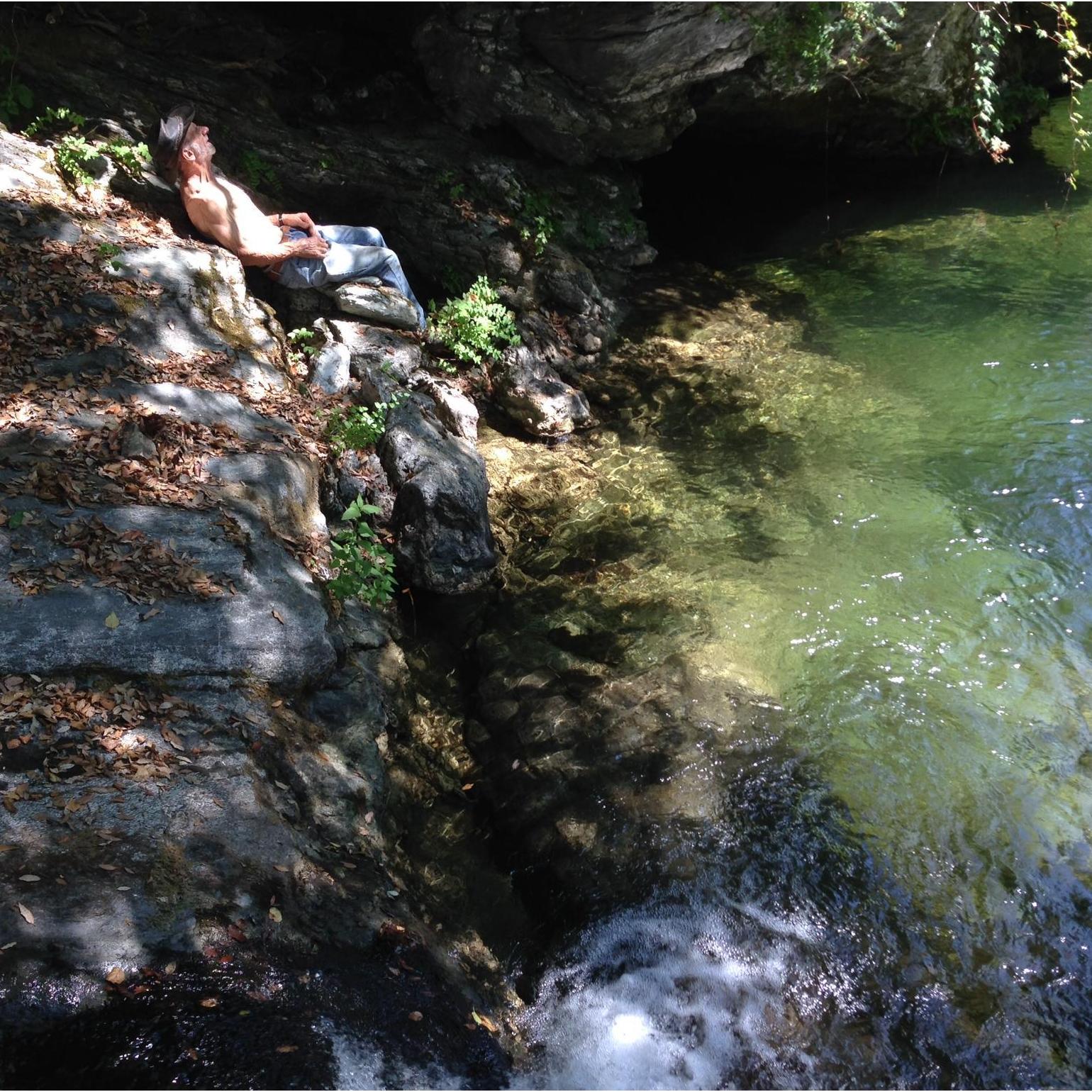 Babbo napping by the river