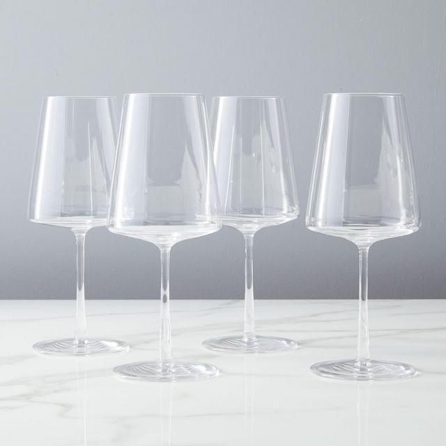 Horizon Collection, Red Wine, Set of 4, Clear