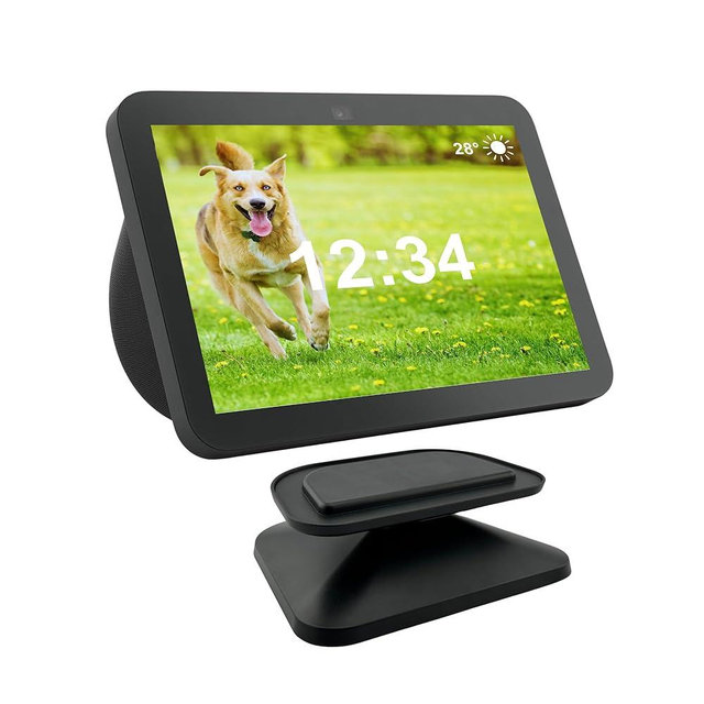 Sintron Adjustable Magnetic Stand Mount for Shᴏw 8 3rd gen, Smart Display Stand Holder with 360 Degree Rotation, Swivel & Tilt Function, Anti-Slip Base - Black Compatible with iPhone 12 & newer models