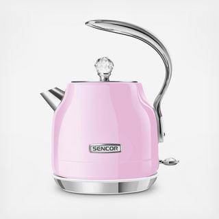 Crystal Electric Kettle with Power Cord Base