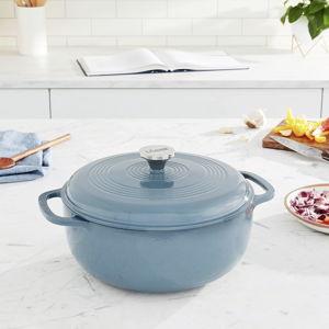 Lodge Essential Enamel Cast Iron Dutch Oven - 6 Quarts - Storm Blue