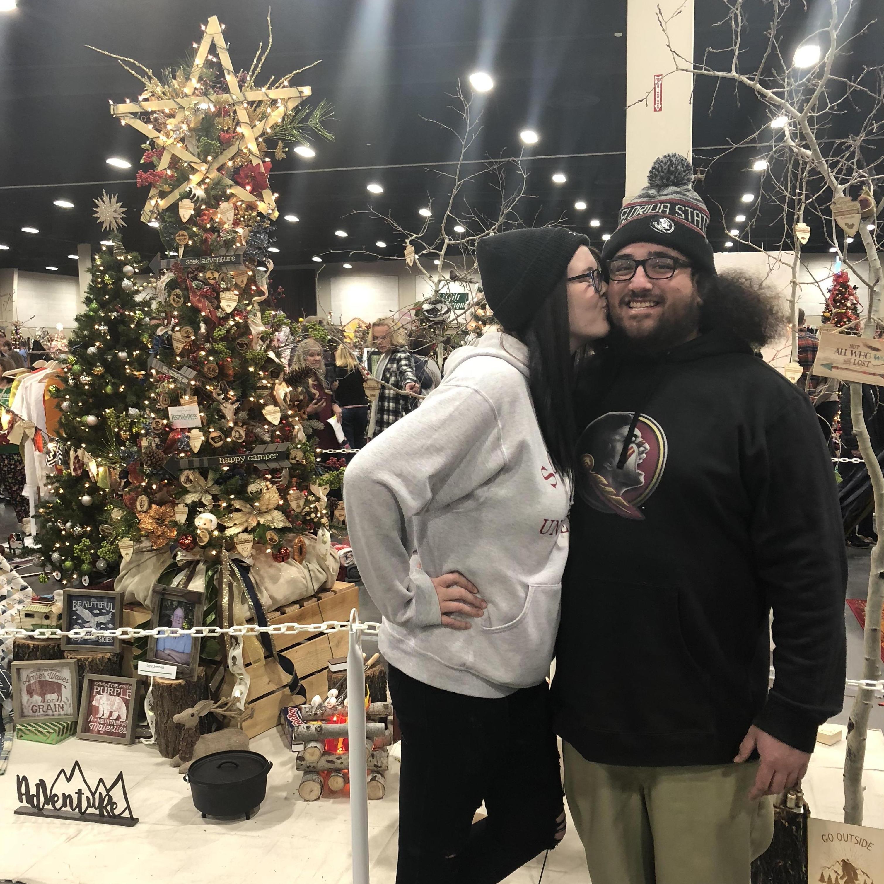 Taken at the Festival of Trees in December 2018, just TWO weeks before he proposed! It was such a fun experience to share with him for his first time. 🎄