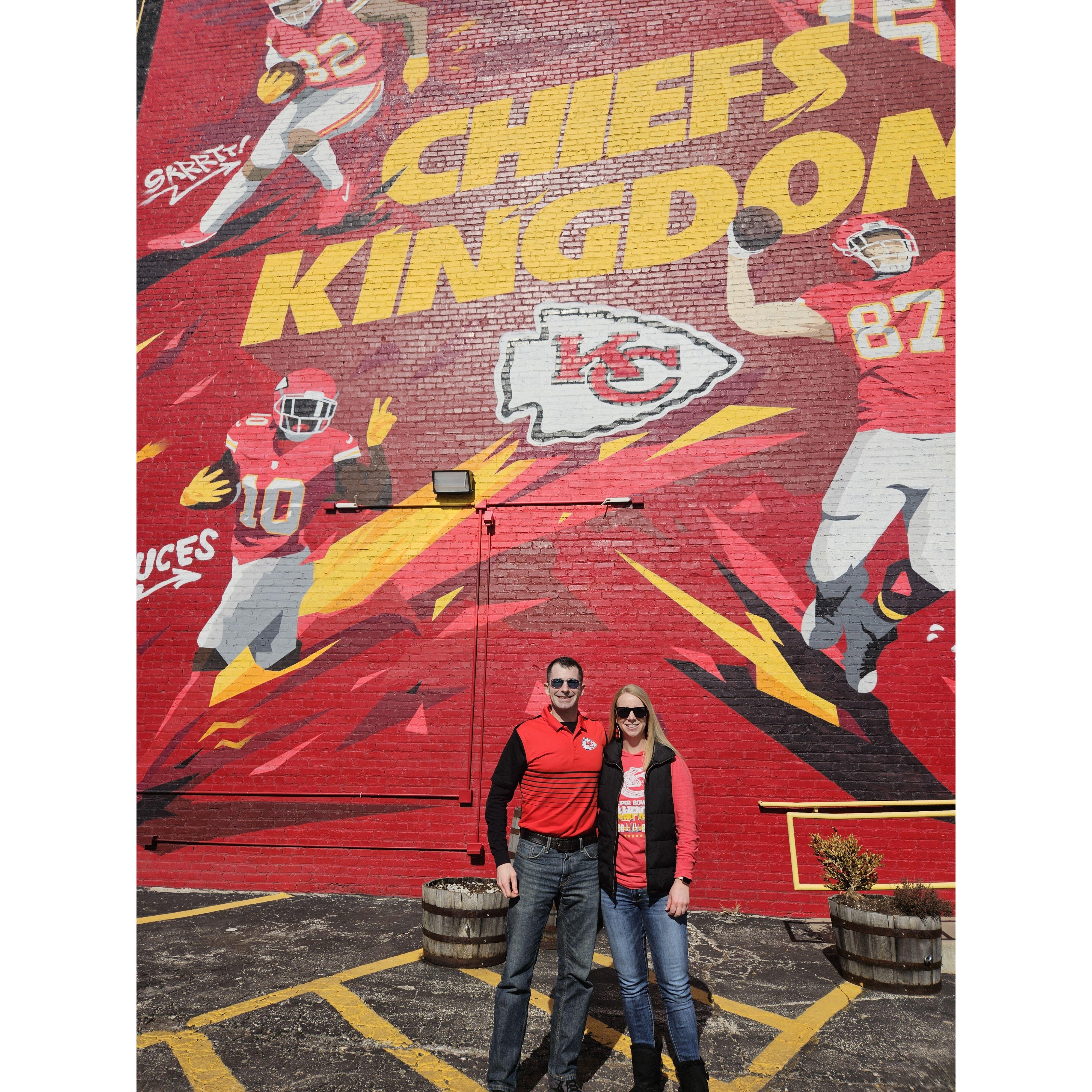 Our 1st picture together checking out the KC murals in Feb '24