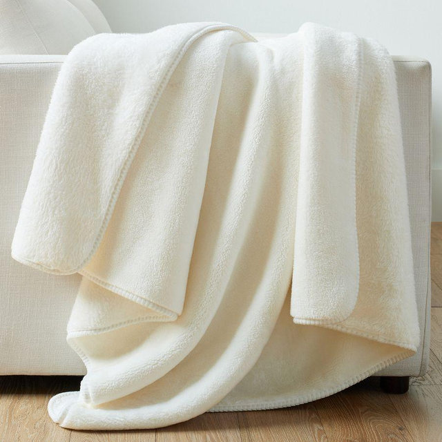 Cozy Cloud Plush Throw, 50 x 60 ", Ivory