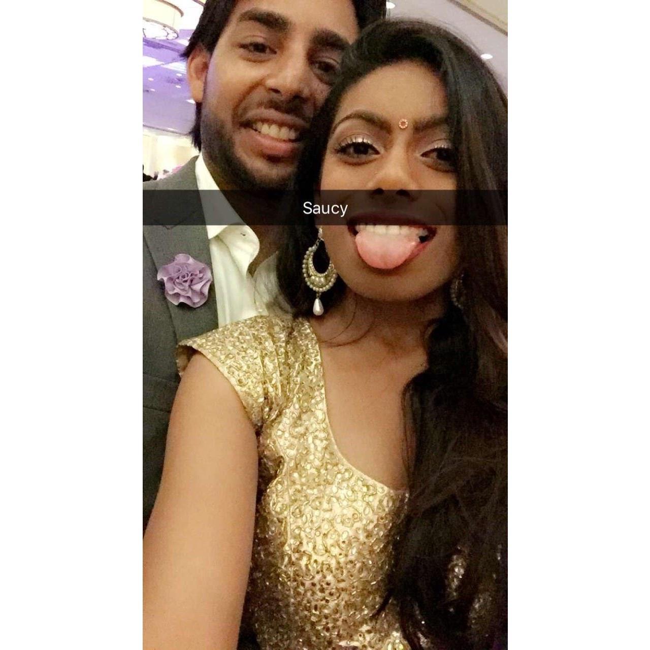 The first time we met- Jess & Sagar's Reception.
