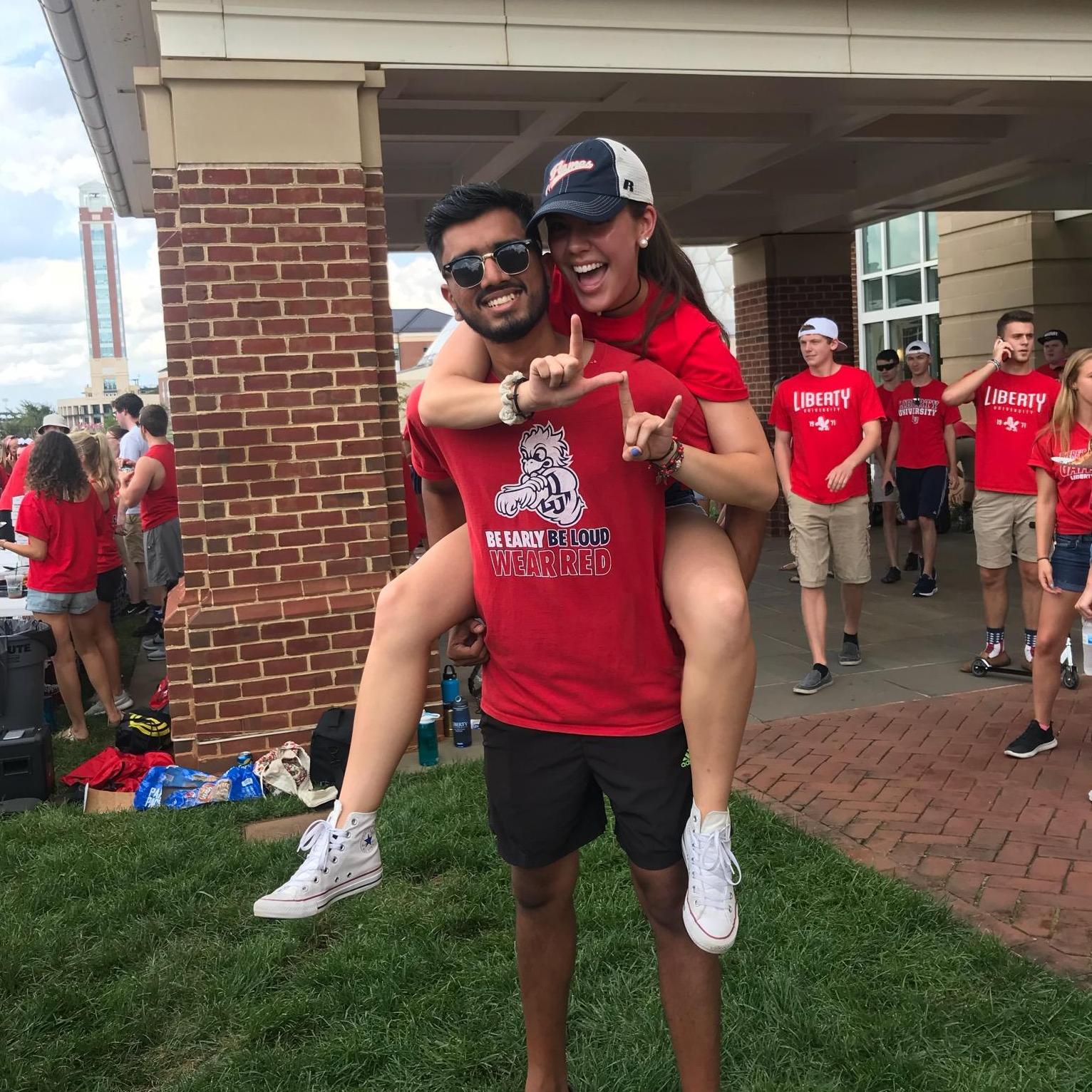 9.1.18 - first LU football game together!