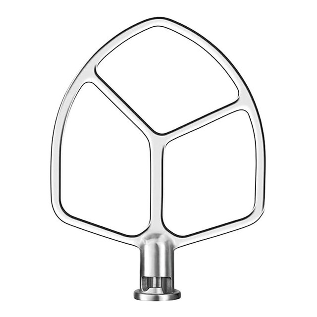 Stainless Steel Flat Beater for KitchenAid Bowl-Lift Stand Mixer 5 & 6 Quart, Dishwasher Safe Paddle Attachment, Coating-Free, Fits Professional 600 & 5 Plus, K5 KP26