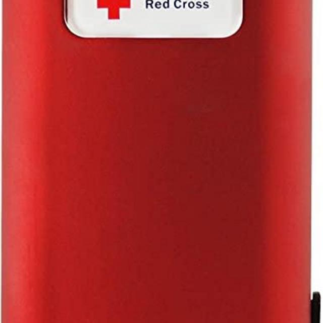American Red Cross Clipray Crank-Powered, Clip-On Flashlight & Smartphone Charger, Red, Pack of 2