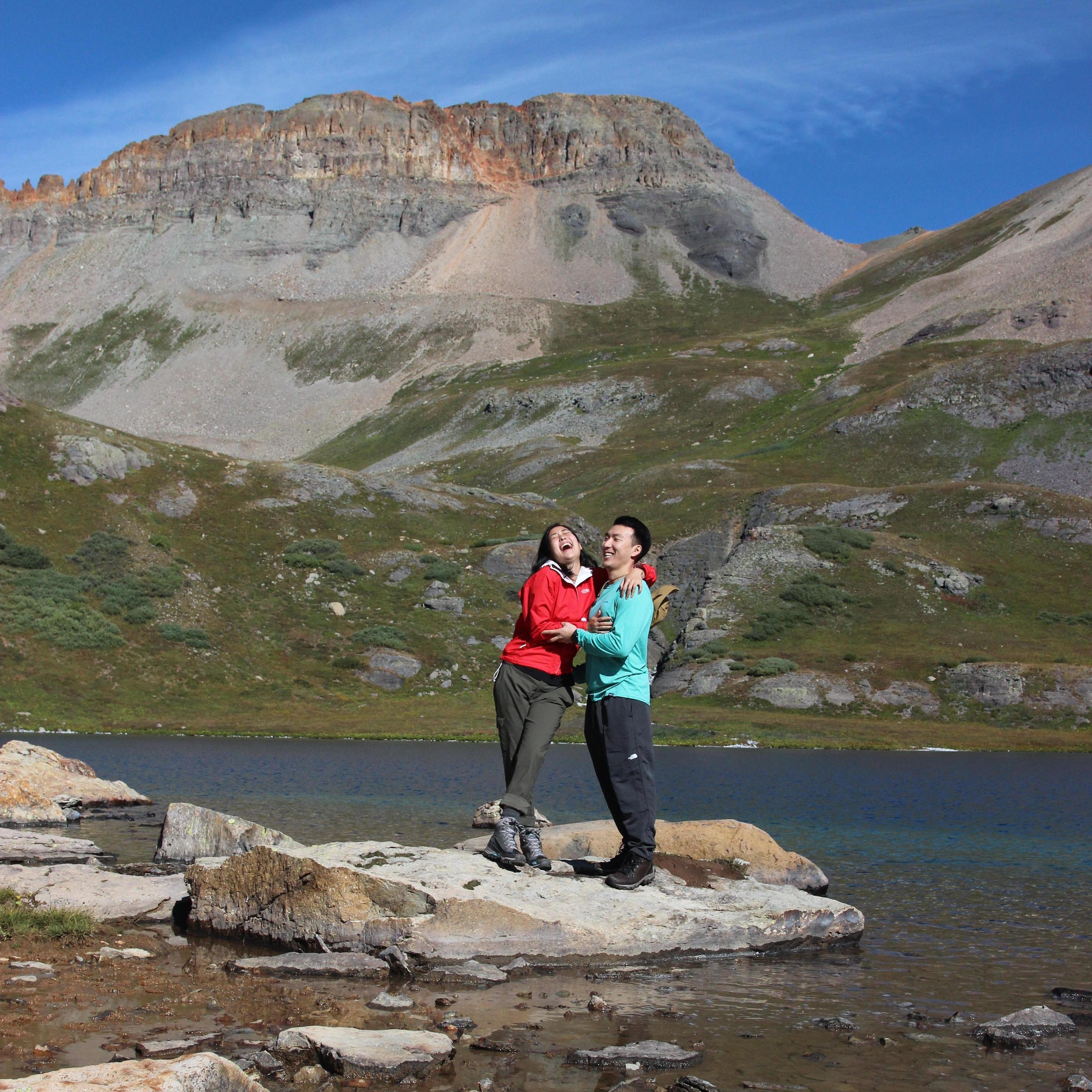 The hot Cheetos gave Cindy enough strength after the hike to take photos before Joseph surprised her with a proposal.