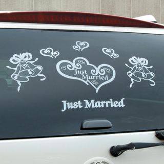 Just Married Window Clings