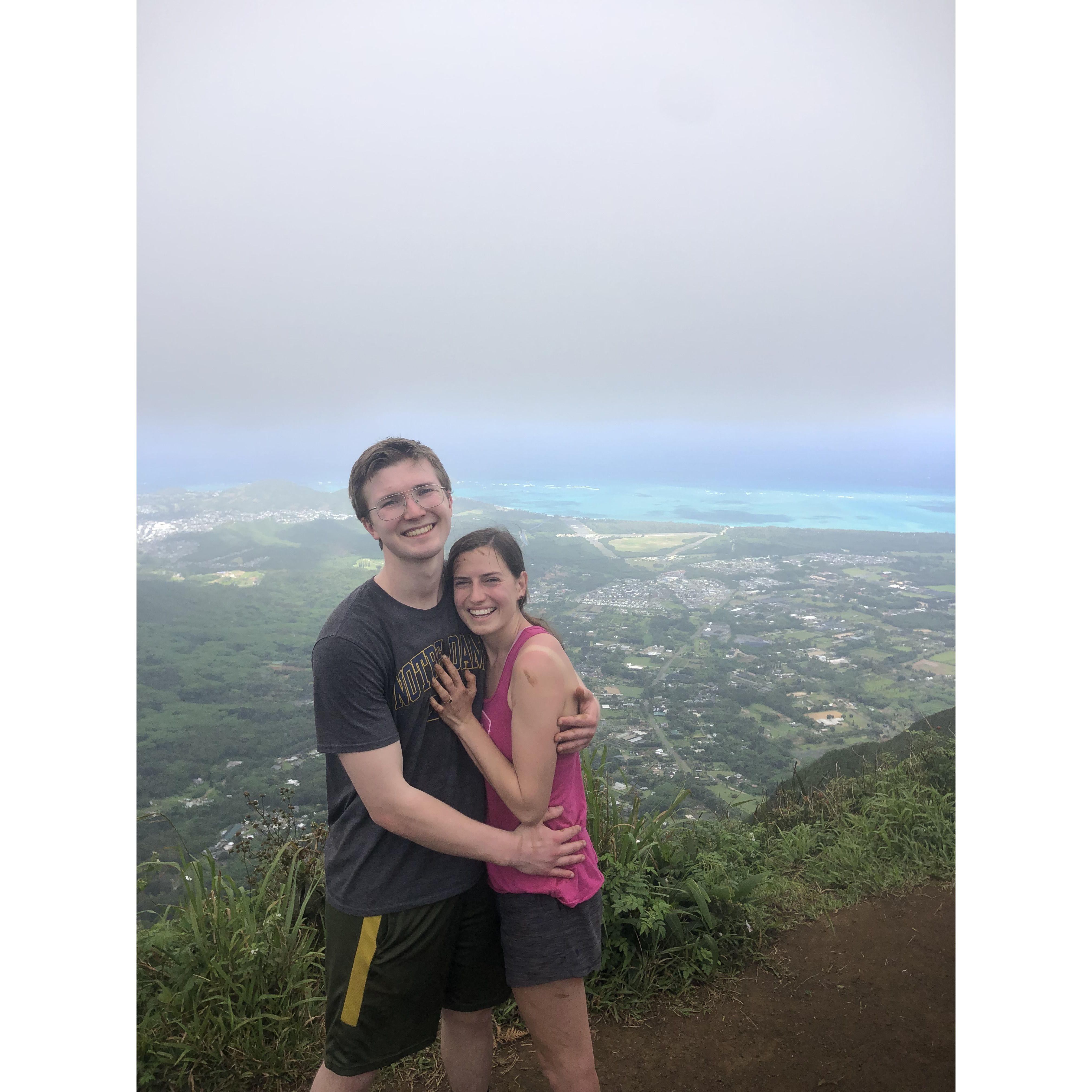 Lizzy and Peter after a rather muddy hike