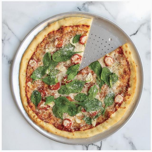 Nordic Ware Naturals Aluminum Commercial 16" Hot Air Pizza Crisper, Silver