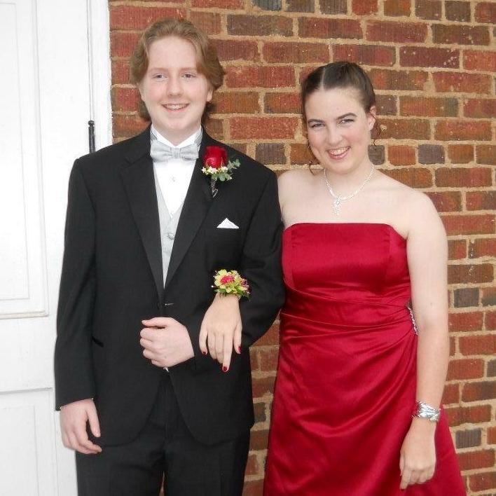 James and I started dating when he asked me to prom, and our first date was prom! It was a night under the big top. We had a great time - ask James about my table drawings!
(Cary, NC | May 2012)