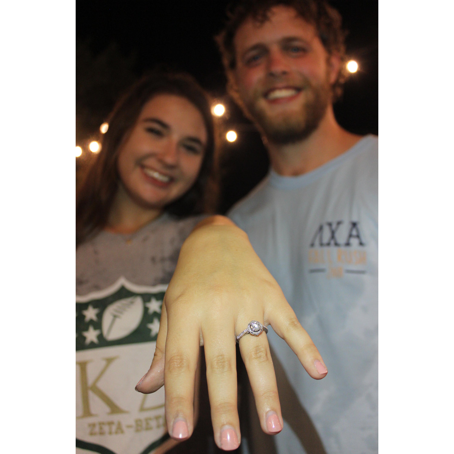After Lambda Chi Alpha's fountain tradition they have when one of their members gets engaged!