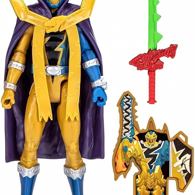 Power Rangers Dino Fury Dino Master Mode 6-Inch Action Figure Toy Inspired by TV Show with Dino Fury Key and Weapon Accessories for Ages 4 and Up