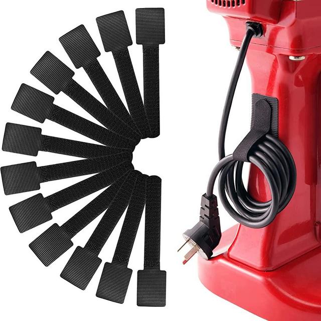 Cord Organizer for Appliances 12 Pack, SUITMAT Cable Organizer Cord Holder for Small Kitchen Appliances, Kitchenaid Stand Mixer Air Fryer Coffee Maker Pressure Cooker (Black)