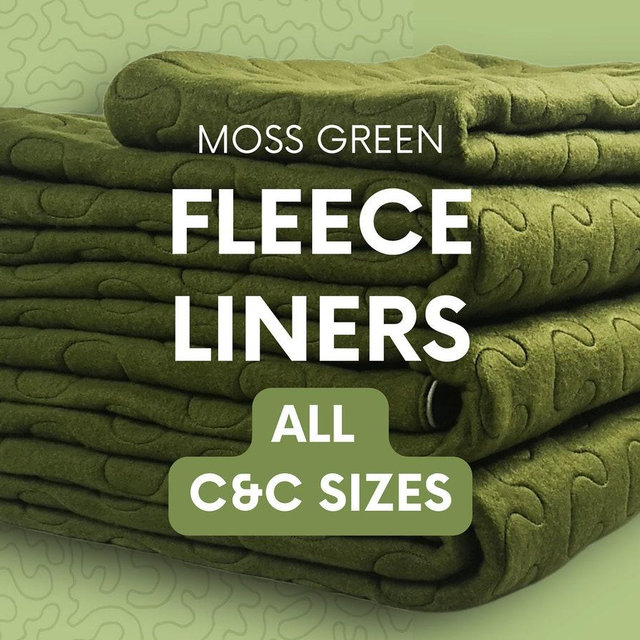 Moss Green Guinea Pig Fleece Cage Liner: C&C, Reusable Bedding