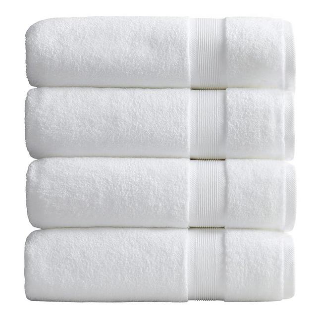 Springtree Home Luxury Bamboo Bath Towel Set of 4 | 35% Bamboo - 65% Zero Twist Cotton | Absorbent Quick-Dry Bamboo Towels for Bathroom | Oeko-TEX® Standard 100 Cotton | Raya Collection