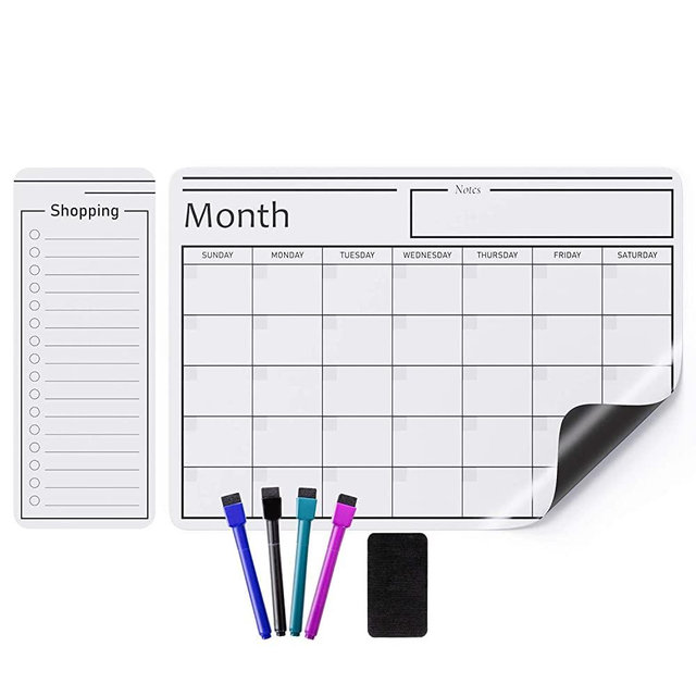 Amazon Basics Magnetic Dry Erase Whiteboard Calendar, 12" x 17"