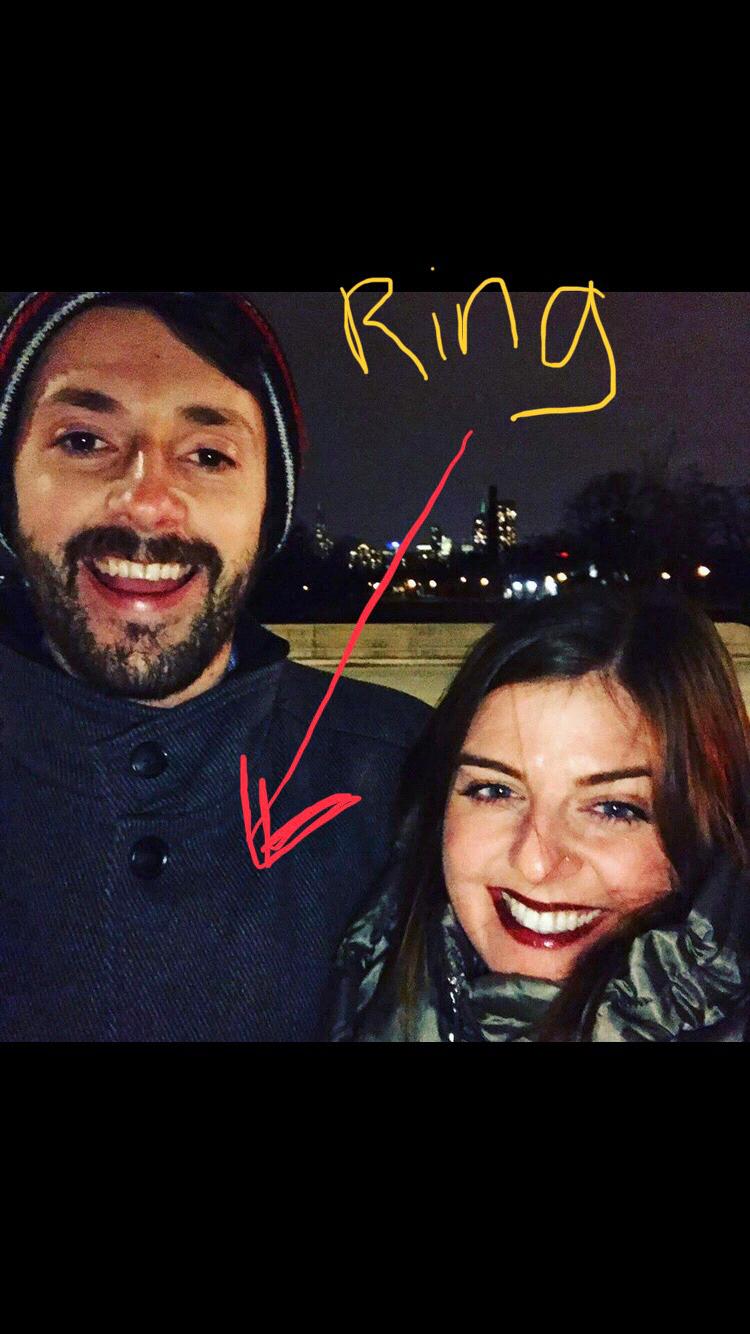 1 hour before he proposed! I had no idea!