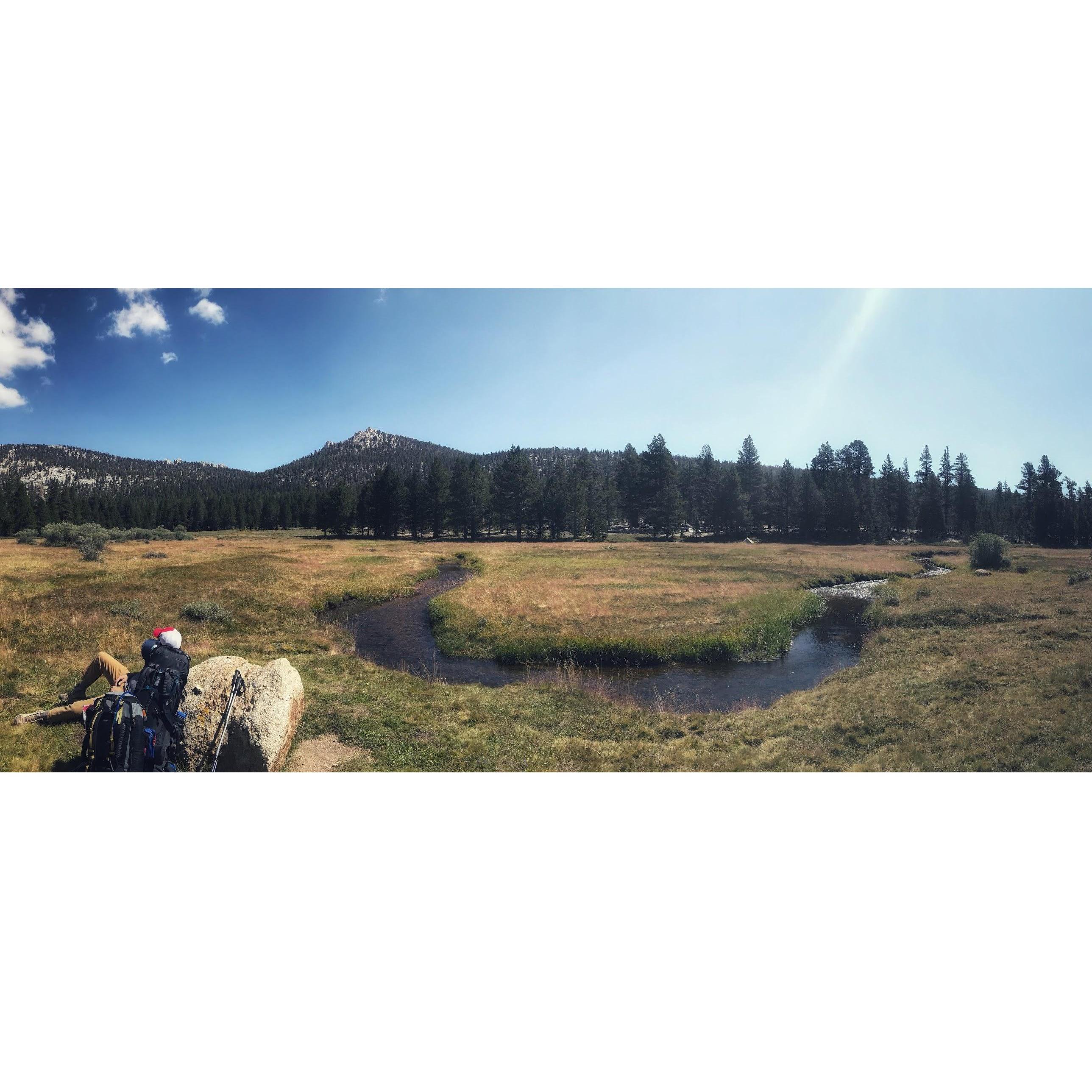 The calm before the Fall 2018 semester, @ Cottonwood Lakes in the High Sierras.