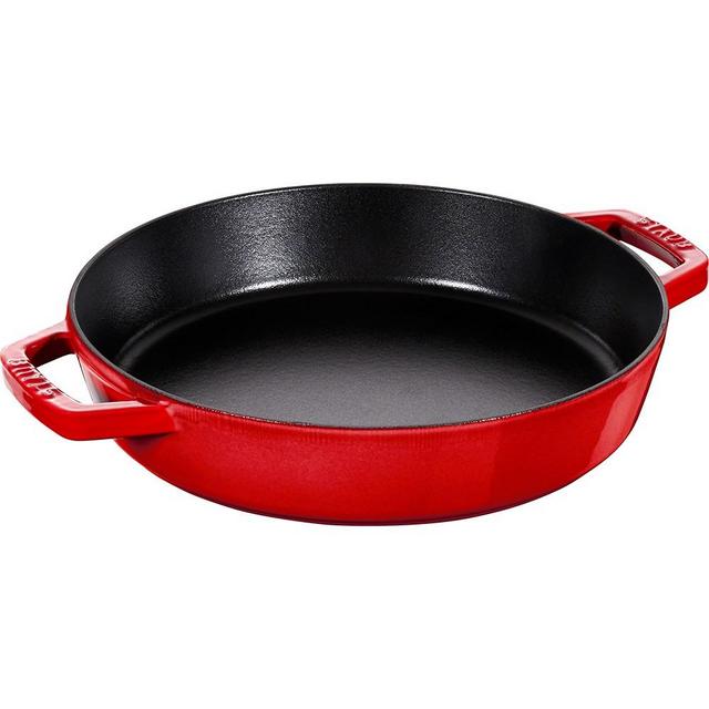 Staub Enameled Cast Iron Paella Pan, 13", Cherry