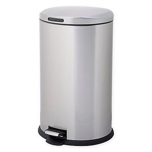 Testrite Oval 40-Liter Stainless Steel Trash Bin