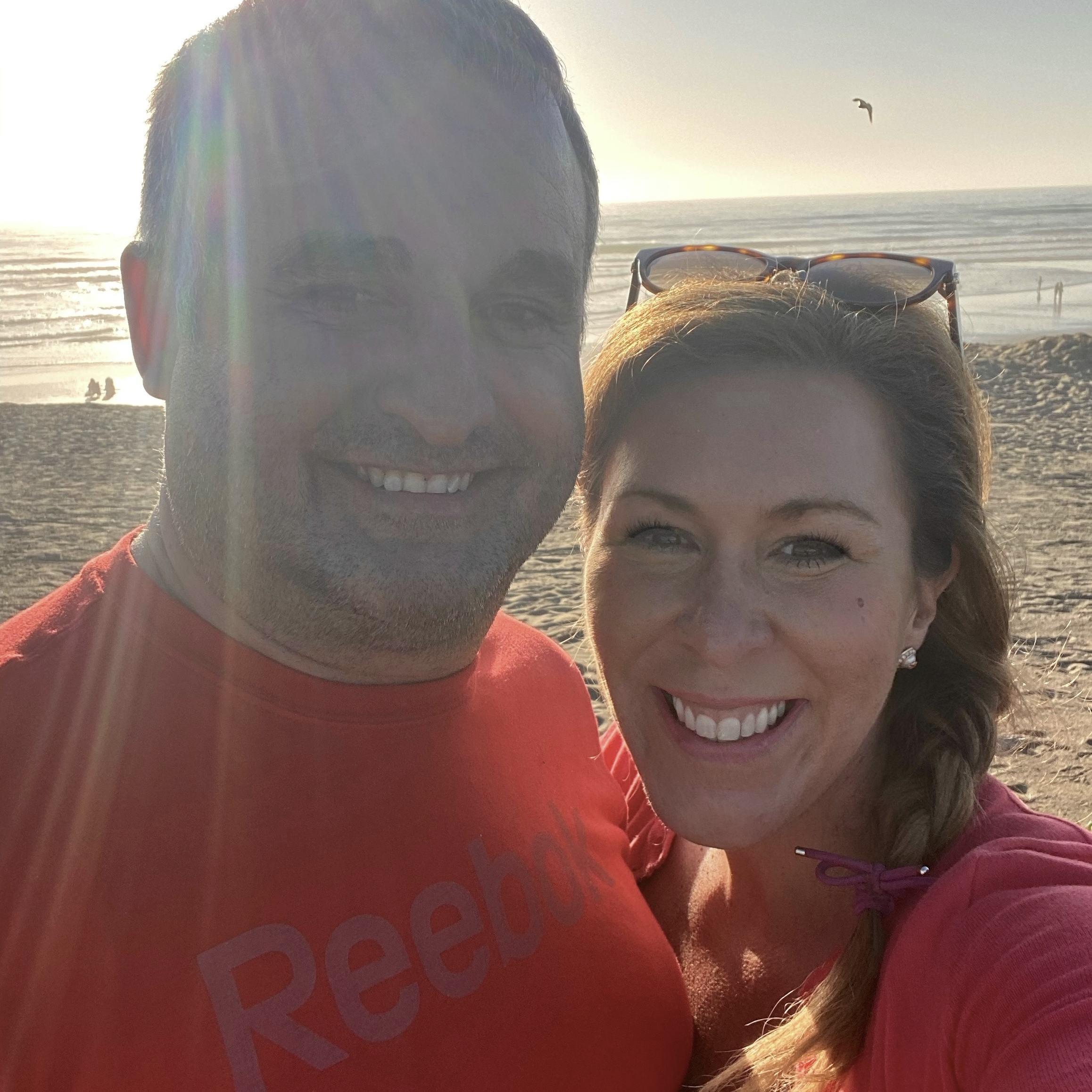 Sunset beach picnic