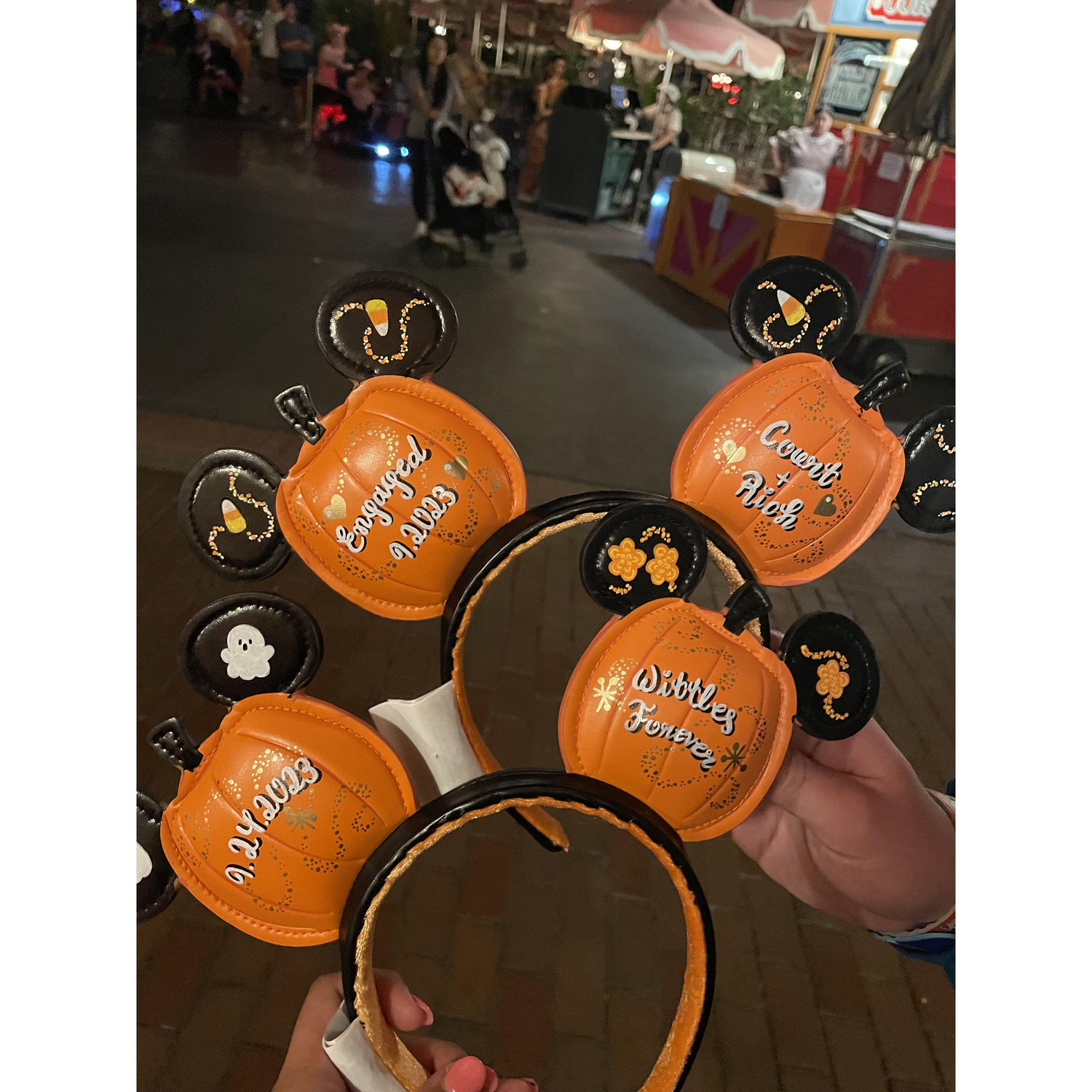 Our Spooky Engagement ears from Disney!