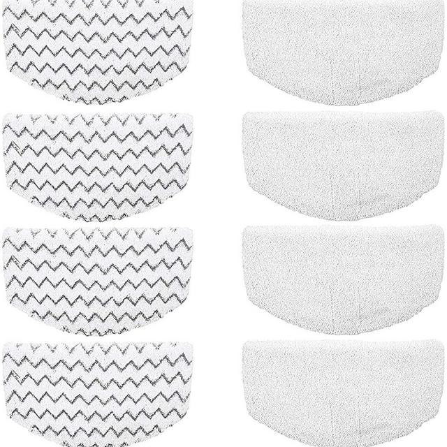 Bissell Steam Mop Pads 8pk Replacement/Washable/Reusable Compatible with Bissell Steam Mop 1940/1440/1544/1806/2075 Series, Model 19402/19404/19408/19409/1940a/1940f/1940q/1940t/1940w/B0006/B0017